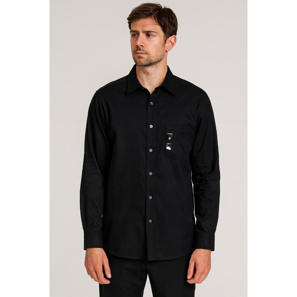 Pronto Uomo Men’s‎ Black Button-Down Dress Shirt